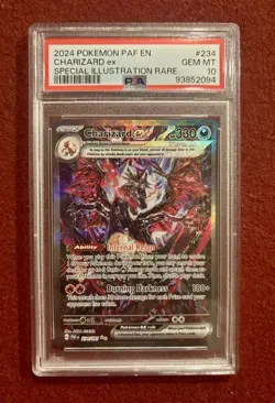 Pokemon 2024 SV Paldean Fates en Charizard EX #234/091 PSA 10 GEM Special Rare - Image 3