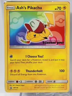 *SEALED* Pokemon Ash's Pikachu SM108 Sun & Moon Black Star Promo: I Choose You - Image 2