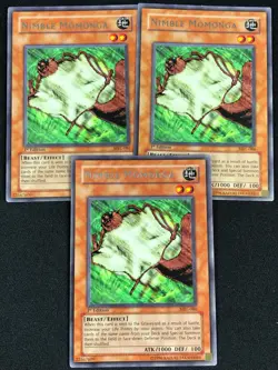 YUGIOH NIMBLE MOMONGA MRL-086 1ST RARE X3 (NM) - Image 1