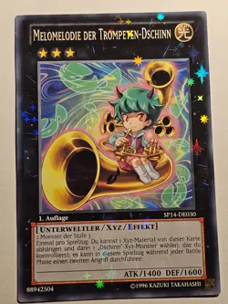 Melomelody the Brass Djinn (V.2 - Starfoil Rare●YUGIOH●SP14●GERMAN●1st●NM●34205 - Image 1
