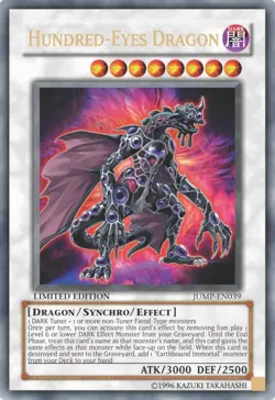 Yugioh! MP Hundred-Eyes Dragon - JUMP-EN039 - Ultra Rare - Limited Edition Moder - Image 1