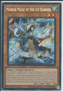 Yugioh! Mirror Mage of the Ice Barrier - BLTR-EN007 - Secret Rare - 1st Edition - Image 1