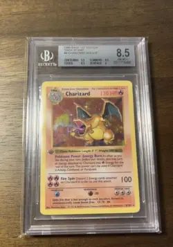 1st Edition Shadowless 1999 Rare BGS 8.5 Pokemon Card Charizard Base Set #4 Holo - Image 1