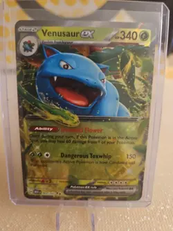 Venusaur ex 003/165 Scarlet & Violet 151 Double Rare Holo Pokemon TCG Card NM - Image 2