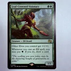 Magic The Gathering Mtg Leaf-Crowned Visionary Foundations Jumpstart Rare - Image 1