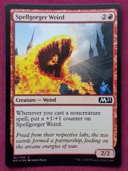 Magic The Gathering 2021 CORE SET M21 FOIL SPELLGORGER WEIRD red card MTG - Image 1
