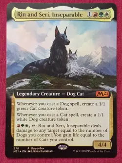 Magic The Gathering 2021 CORE SET M21 PROMO FOIL RIN AND SERI INSEPARABLE MTG - Image 1