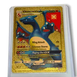 Charizard GX HP 250 Premium Gold Foil Fan Art Vinyl Textured Collector Pokemon - Image 1