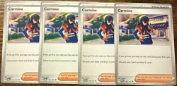 Carmine 145/167 Twilight Masquerade Uncommon Non-Holo Pokemon Playset X4 - Image 1