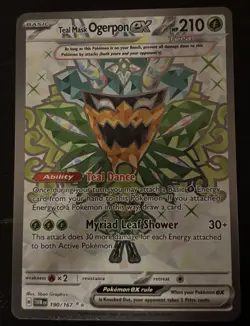 Pokemon Sv06 Twilight Masquerade Teal Mask Ogerpon EX 190/167 Holo Ultra Rare - Image 1
