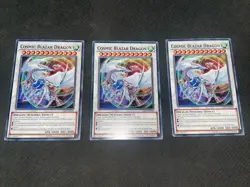 Cosmic Blazar Dragon LED6-EN029 Common NM x3 Yugioh - Image 1