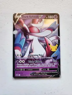 Dark Sylveon V SWSH134 SWSH: Sword & Shield Promo Cards Holo Slight Damage - Image 1
