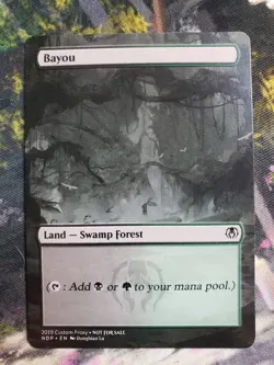 Bayou Original Dual Land Proxy Card Custom Fantasy Art Design - Image 1