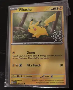 Sealed Pokemon TCG Snowflake Stamped Pikachu Holiday Calendar 025/165 Promo Card - Image 1