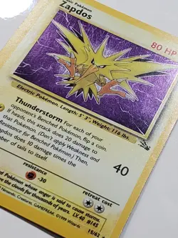 HOLO Zapdos 15/62 - VLP / NM - RARE 1999 Fossil Pokemon Card - $2 Flat Shipping - Image 4
