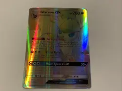 Pokemon Glaceon GX Rainbow Rare Full Art 159/156 Ultra Prism MP - Image 3