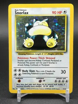 1999 Pokemon Jungle Snorlax #11 Holo No Symbol Error 11/64 - Image 1