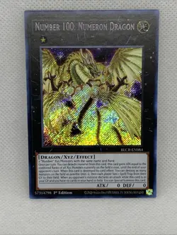 Number 100: Numeron Dragon Secret Rare BLCR-EN084 1st Edition YU-GI-OH! - Image 1