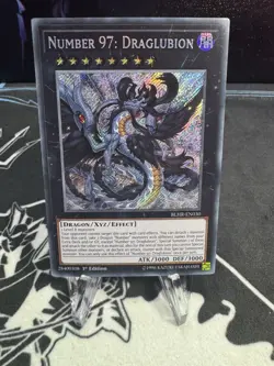 Number 97 Draglubion BLHR-EN030 1st Edition NM Secret Rare Yu-Gi-Oh! - Image 1