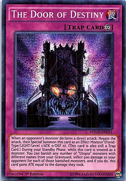 The Door Of Destiny WSUP-EN031 Yu-Gi-Oh! Light Play 1st Edition - Image 1