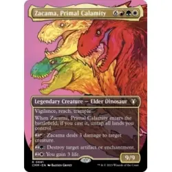 ZACAMA, PRIMAL CALAMITY (BORDERLESS) Commander Masters Magic MTG MINT CARD - Image 1