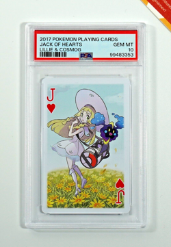 Pokemon PSA 10 Lillie & Cosmog Jack Of Hearts Poker Cards 2017 Japanese - Image 1