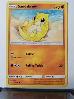 Sandshrew 83/214 Unbroken Bonds Sun Moon Pokemon Card $2 Flat Shipping - Image 1