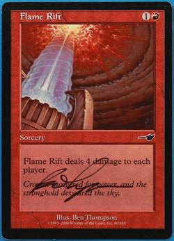 Flame Rift Nemesis NM Red Common SIGNED MAGIC MTG CARD (ID# 504756) ABUGames - Image 1