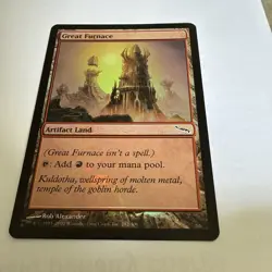 MTG Mirrodin Foil Great Furnace NM 🌟 Rare Artifact Land - Image 1