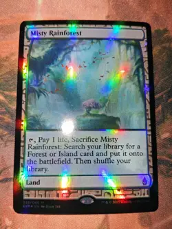 MTG Misty Rainforest Foil Zendikar Expeditions NM - Image 1