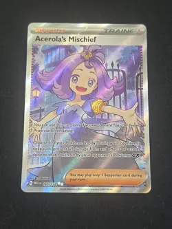 Acerola's Mischief 165/132 Me01: Mega Evolution Ultra Rare Holo Pokemon TCG NM - Image 1