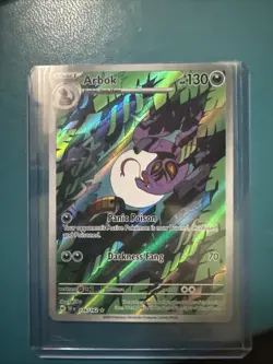Pokemon TCG Arbok 176/162 Temporal Forces Illustration Rare - Image 1