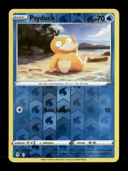 Psyduck Reverse Holo Common SWSH07: Evolving Skies 024/203 NM Pokemon NM - Image 1