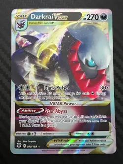 Pokemon TCG Darkrai VSTAR Astral Radiance 099/189 Holo Ultra Rare NM - Image 1