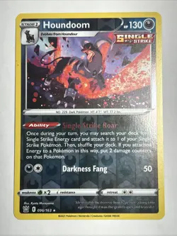 Battle Styles #096/163 Houndoom Reverse Holo Pokemon Card TCG - Image 1
