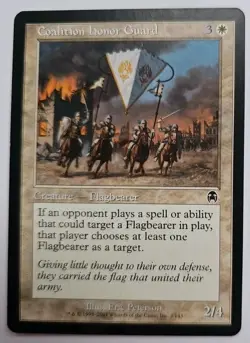 MTG Magic The Gathering Card Coalition Donor Guard Creature Flagbearer White - Image 1