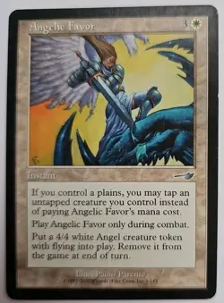 MTG Magic The Gathering Card Angelic favor Instant White Nemesis - Image 1