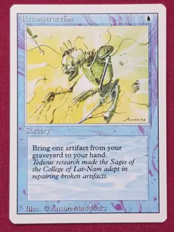 Magic The Gathering REVISED EDITION RECONSTRUCTION blue card MTG - Image 1