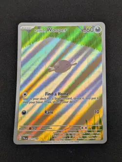 Pokemon TCG Paldean Wooper 221/193 Illustration Rare Paldea Evolved NM/M - Image 1