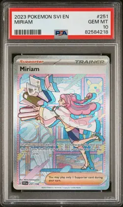 Pokemon Miriam 251/198 Scarlet & Violet Base SIR PSA 10 - Image 1