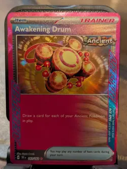 Pokemon TCG Temporal Forces Awakening Drum Ace Spec Holo Rare 141/162 - Image 1