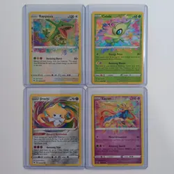 Pokemon Tcg Amazing Rare Lot Of 4 Rayquaza / Celebi / Jirachi / Zacian Near Mint - Image 1