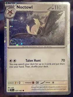 Noctowl Cosmos Holo *SWIRL* - 127/162 - Temporal Forces Pokemon 2024 - Image 1