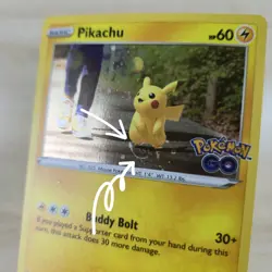 PERFECT WHOLE FART SWIRL 🌀💫 MP Pikachu 027/078 Pokemon Go Cosmos Promo Card - Image 1