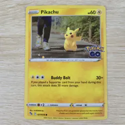 PERFECT WHOLE FART SWIRL 🌀💫 MP Pikachu 027/078 Pokemon Go Cosmos Promo Card - Image 2