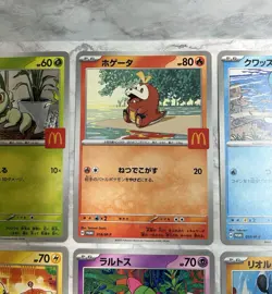 LP McDonald’s Promo Complete Set of 6 Pikachu 020/M-P Sprigatito Pokemon Card JP - Image 4