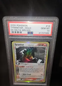 2005 POKEMON EX DELTA SPECIES TYRANITAR #16 HOLO PSA 10 GEM MINT - Image 1