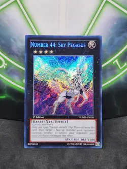 Yugioh Number 44: Sky Pegasus NUMH-EN028 Secret Rare 1st Edition NM - Image 1