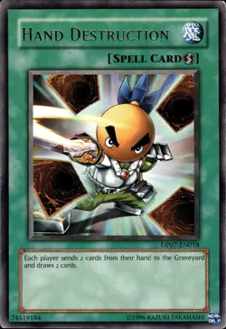 Hand Destruction - Rare DP07-EN018 - MP - YuGiOh - Image 1