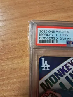 Dodgers x One Piece Monkey D Luffy Promo Card PSA 10 Gem Mint EB02-010 - Image 3